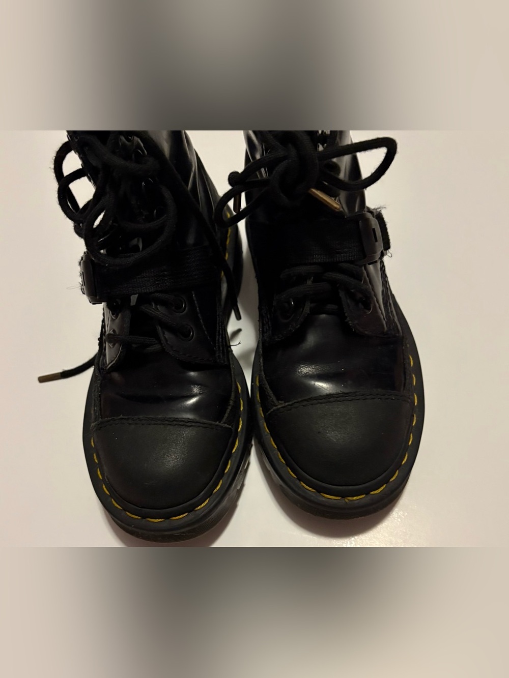 DR. MARTENS 1460 Bex Tech Lug Sole Combat Boot In Black SZ. 5 EUC